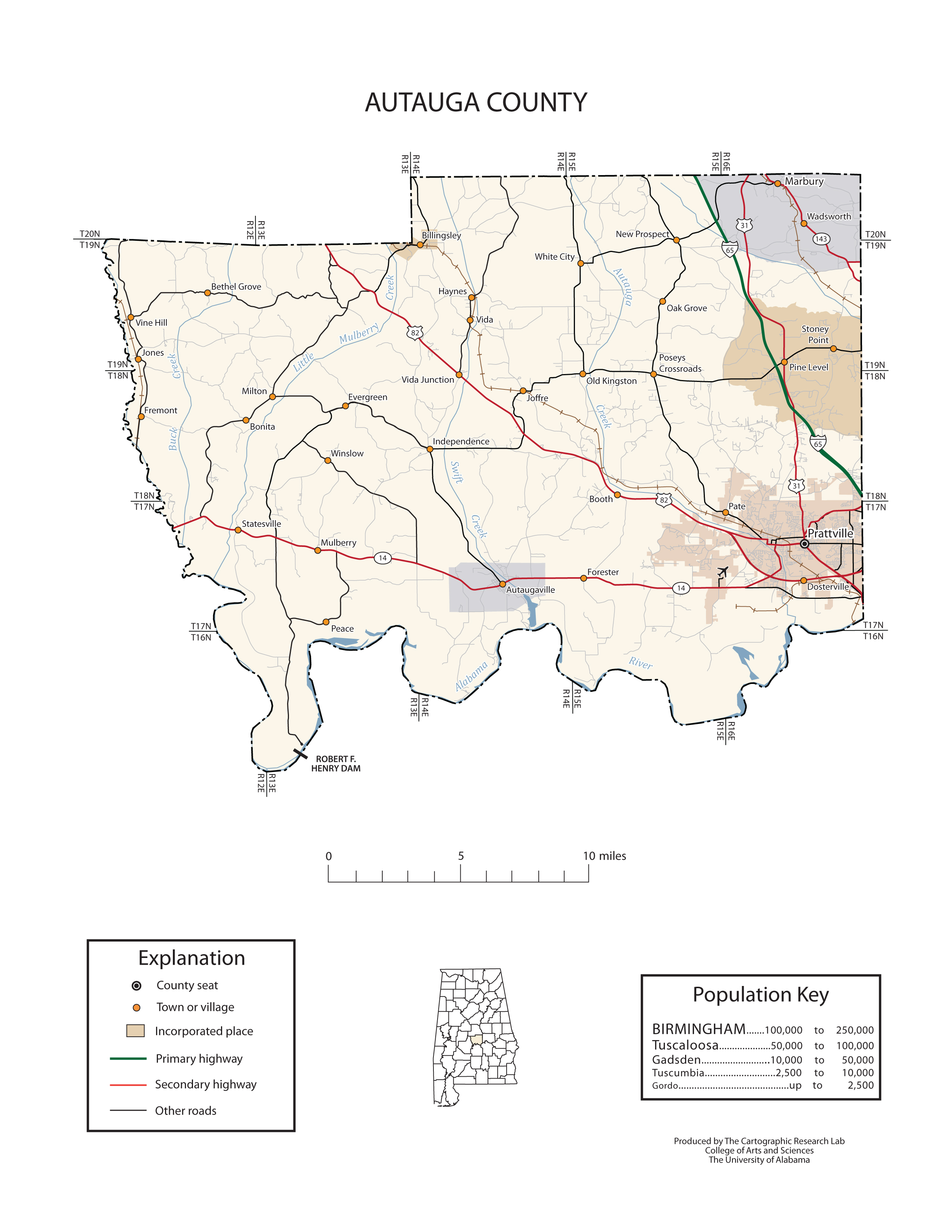 Maps of Autauga County